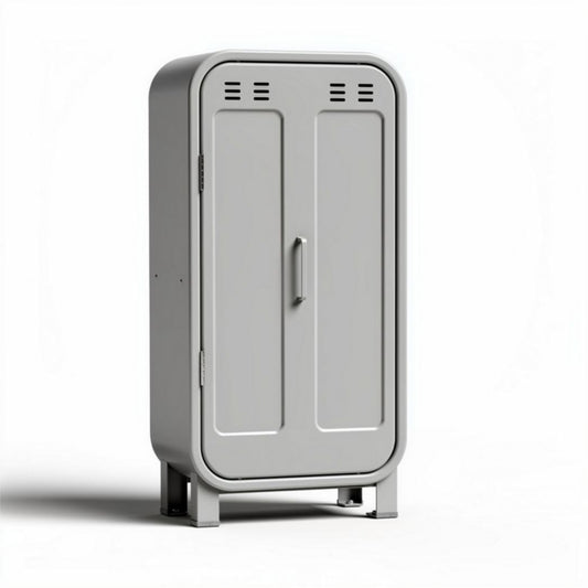 Metalen kast grijs 90 x 50 x 160 cm voor opslag en organisatie