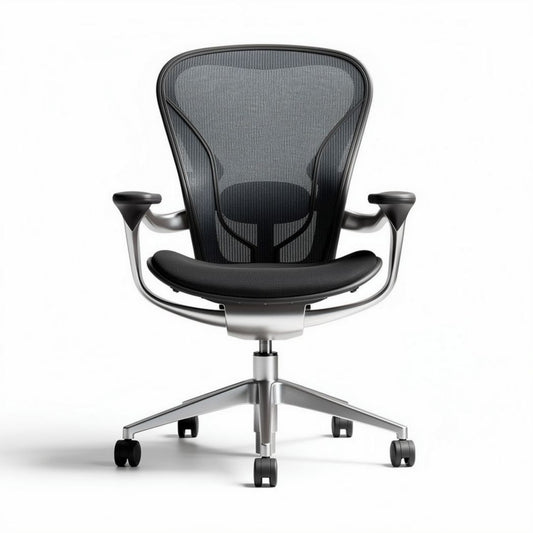 Ergonomische bureaustoel met mesh rugleuning zwart 45 x 50 x 90cm
