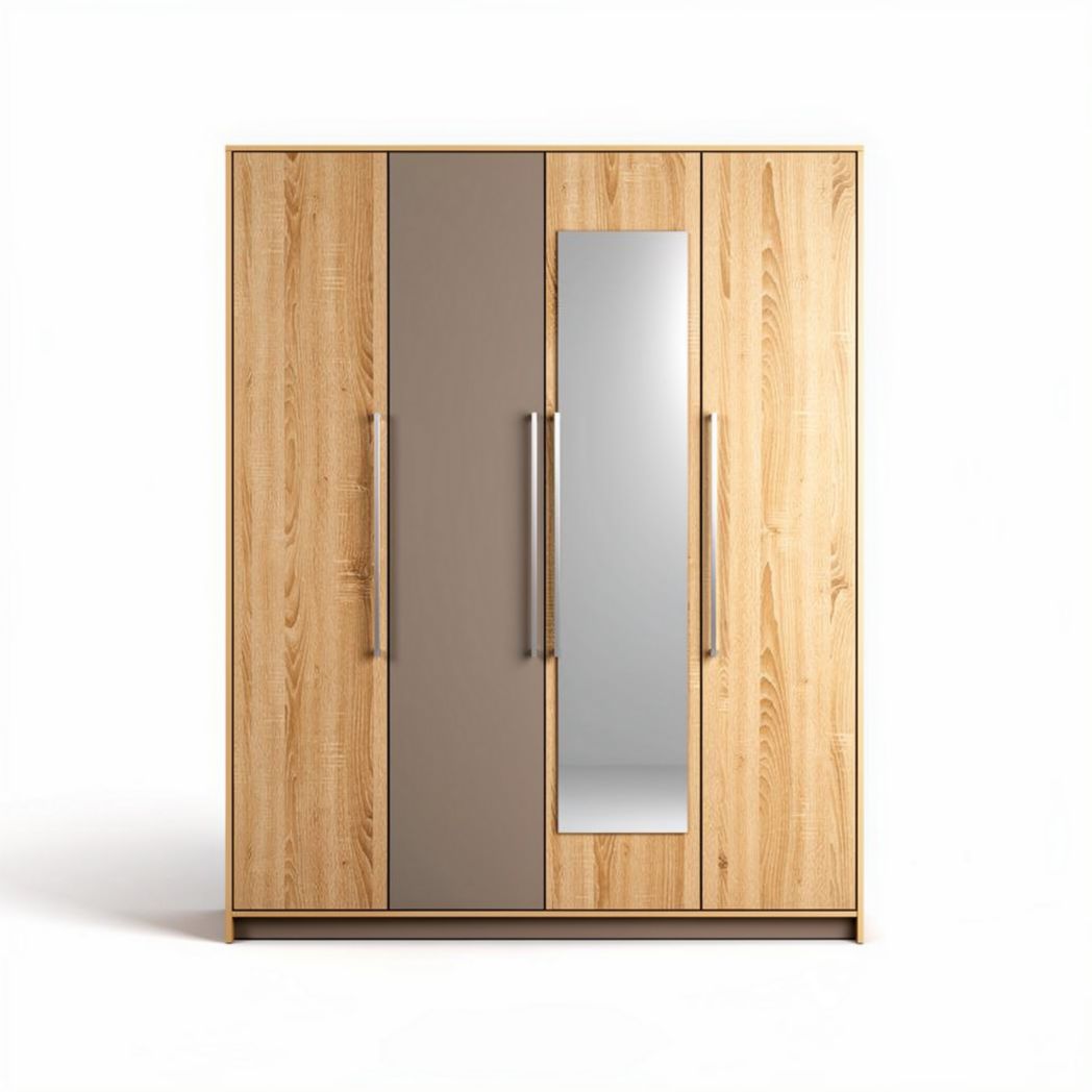 Kast met spiegeldeuren van hout en MDF afmetingen 180 x 120 x 60cm